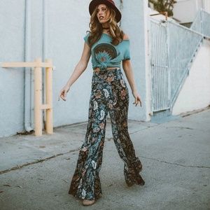 Life Clothing Co bohemian flare velvet pants